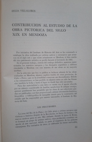 Cuaderno De Historia Del Arte Nº 2 Universidad De Cuyo 1962 (Usado)