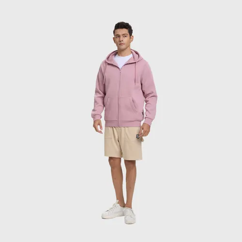 Polerón Hombre Full Zipper Rosado Claro Fashion's Park