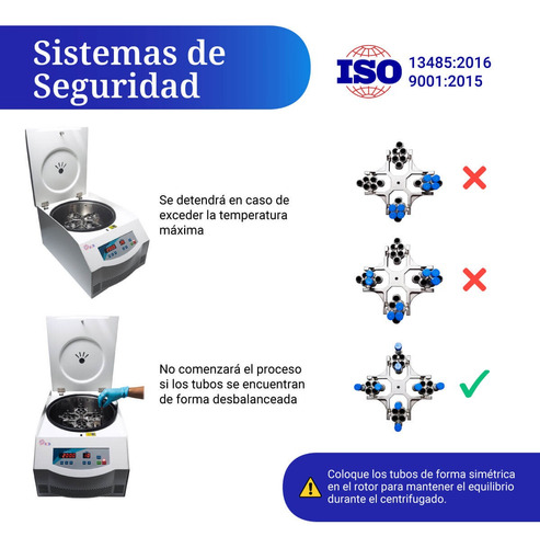 Centrifuga Clinica Con Rotor Oscilante 10ml/15ml/50ml/100ml