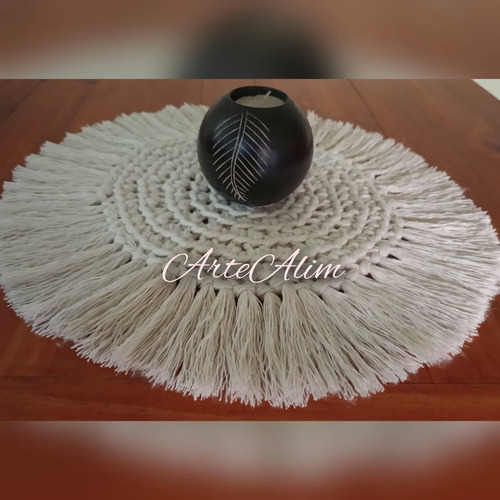 Carpeta Centro De Mesa Artesanal Estilo Boho 35 Cm 