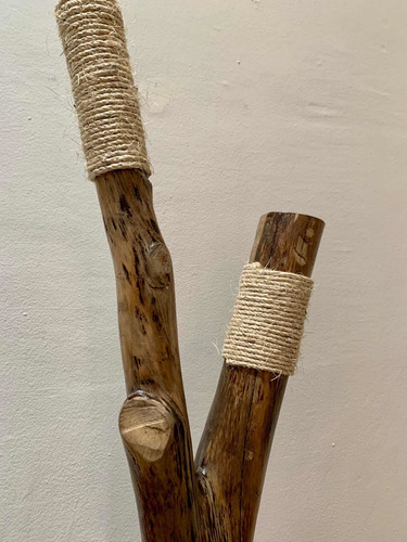 Poste Rascador Para Gato 100% Natural Tronco Árbol Yute