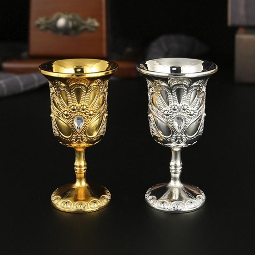 Mini Taça De Vinho Taça Pequena De Metal Em Para 2 Prata