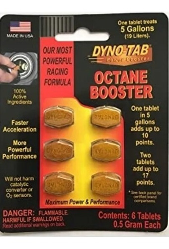 Imagen 1 de 3 de Dyno Tab Ultra Pastilla Gasolina Elevador Aumenta Octanaje