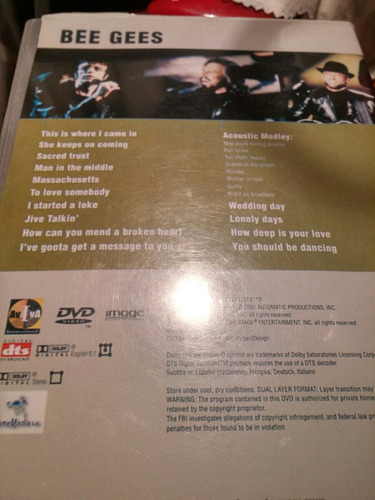 Dvd Original Bee Gees De Colección