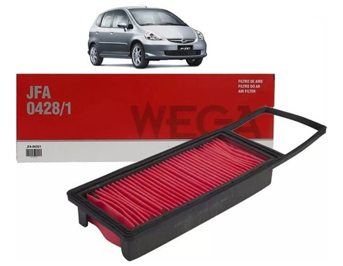 Filtro Ar Motor Honda Fit 2003 Até 2008 1.4 8v Wega Original