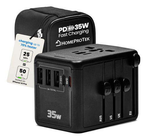 Homeprotek Pd 35w Adaptador De Viaje Universal En Todo El Mu