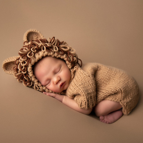 Disfraz De León Con Accesorios Fotográficos Para Bebés Recié