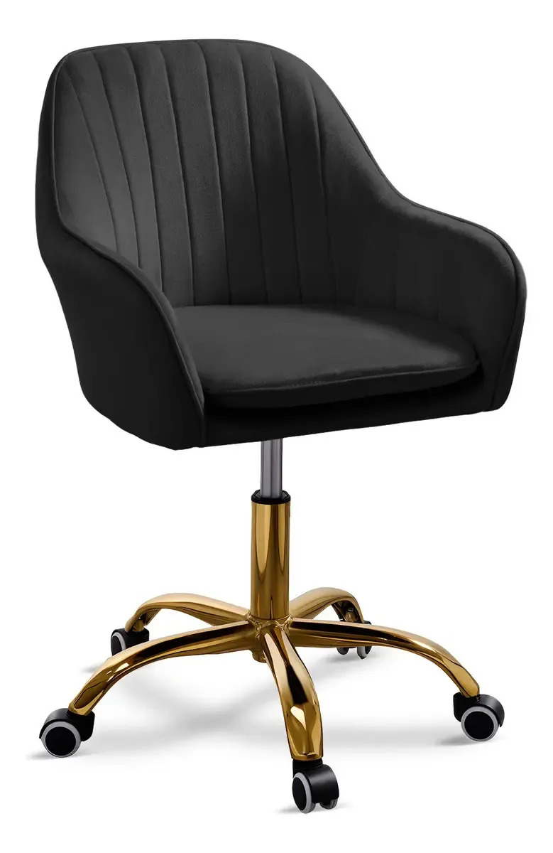 Silla De Oficina Algodón Color Negro D046 Sayoneen