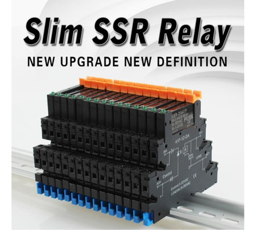 Relé Ultra Delgado Din Ssr 24-250 Vca Control De 5-60 Vcc