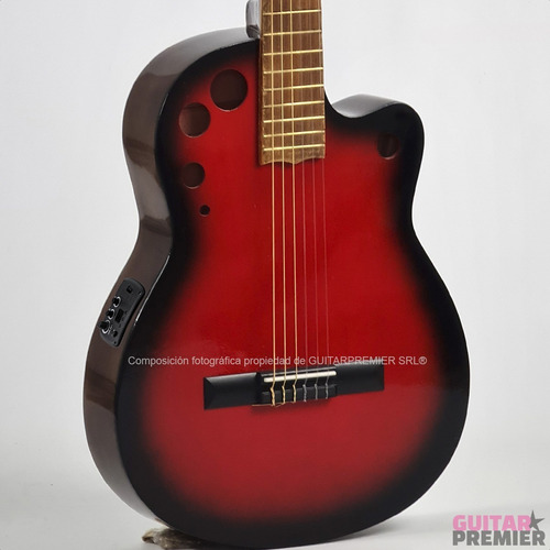 Imagen 4 de 10 de Guitarra Electroacustica Media Caja Cuerdas Nylon Eq Fishman