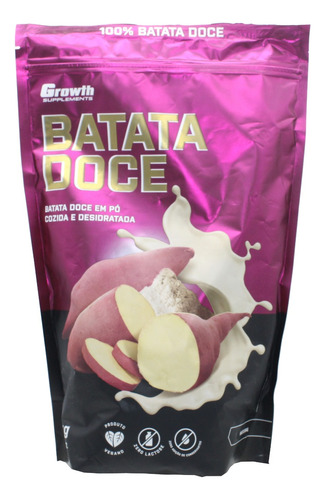 Batata Doce Em Pó 1kg Energia P/ Treinos Duradouro Growth