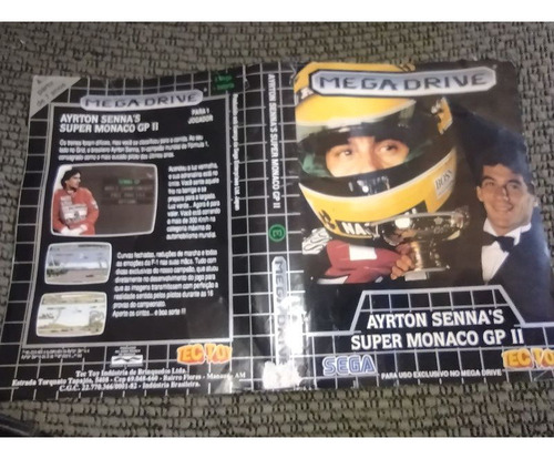 Cartucho Mega Drive Ayrton Senna Super Monaco Gp 2 Tec Toy (Usado)