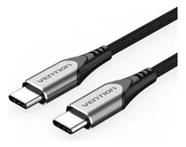 Comprar Cable Usb C Vention - Carga Rapida 3a 60w + Transmision Datos 480 Mbps - 0.5 Metros Trenzado - Para Cargador De Celular Pc Notebook \u002F Macbook iPhone Samsung Auriculares \u002F Tipo C - Tadhd