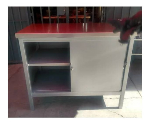 Mesa De Trabajo En Acero Inox.110x65 Con Pisoy Entrepaño