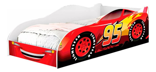 Amale Cama Infantil Carro Vermelho Colchão 150x70cm Com Proteção Juvenil