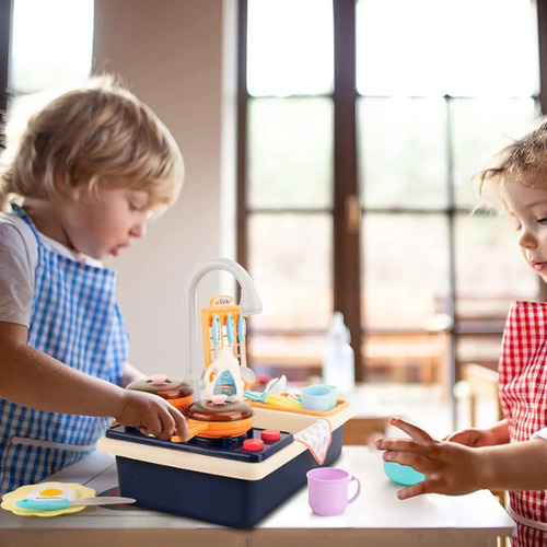 Juego Fregadero Cocina 28 Piezas Para Niños