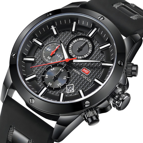 Reloj deportivo Mini Focus con cronógrafo militar para hombre