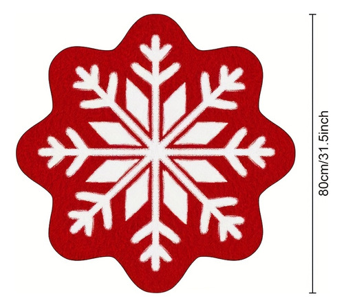 Tapete Navideño Antideslizante De Copo De Nieve Acrílico