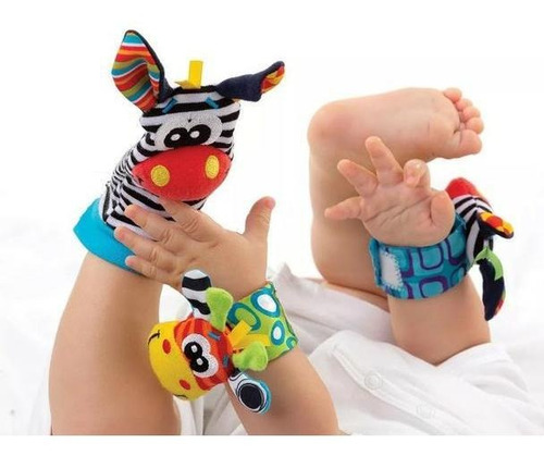 Imagen 1 de 4 de Sonajeros Medias Manillas Estimulación Temprana Bebés