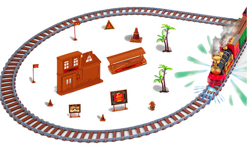 Juguete Tren Grande Electrico Vapor Real Para Niños 251 Color Multicolor