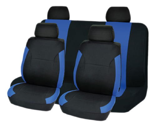 Funda Asiento Deportiva Negro Lateral Azul Ds