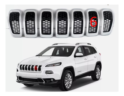 2014-15-2018 Jeep Cherokee Parrilla Coraza Bisel Cromado #6