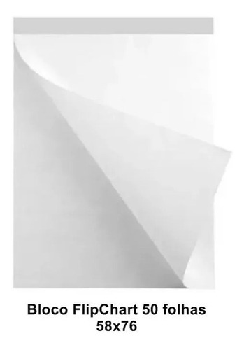 Imagem 1 de 3 de Bloco Flip Chart 58x76 50 Folhas Serrilhado