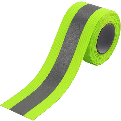 Imagen 5 de 10 de Cinta Reflectiva Textil Fluo Para Costura Vestimenta 10 Mts