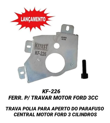 Ferramenta Travar Soltar Polia Virabrequim Ford 3 Cilindros