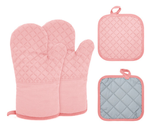 Guantes De Silicon 4 Piezas Resistente Al Calor Cocina/horno