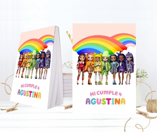 15 Anotadores Souvenir Rainbow High 10x15 Color 50 Hojas