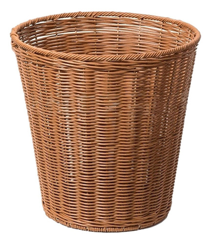 Lixeira De Vime Cesta De Lixo Tecida Organizando Suporte De.