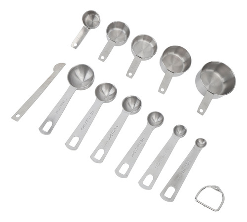 Juego De Cucharas Y Tazas Medidoras De Acero Inoxidable, Rob