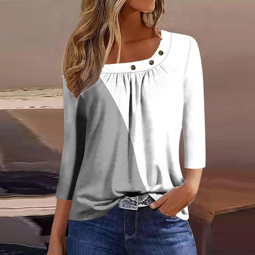 Blusa Casual Estampada Para Mujer
