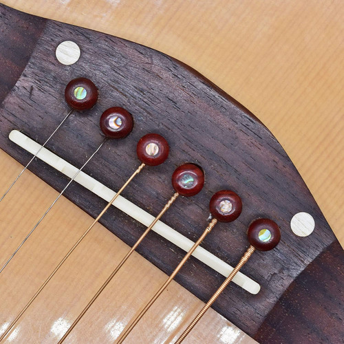 Pins De Puente De Guitarra Vencetmat Cocobolo, Estilo Dot De
