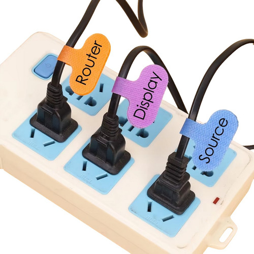 Kit 8 Tags Abraçadeira De Identificação Velcro Colorida