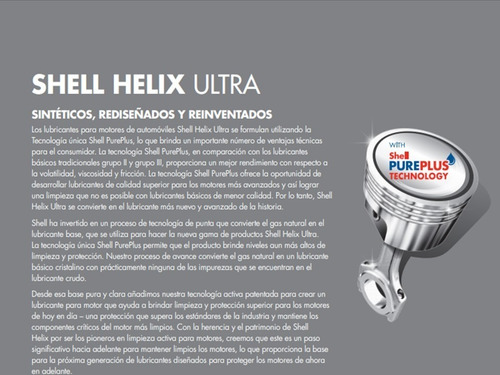 Aceite Full Sintetico 5w40 Shell Ultra