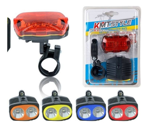 Linterna Bicicleta 5 Led + Soporte Luz Delantera Pilas Supli