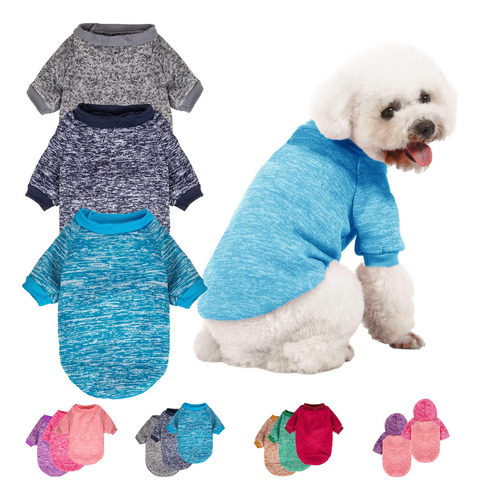 Suéter Para Perro Pequeño Mediano Grande Cálido Invierno Nav Gris+azul Marino+azul