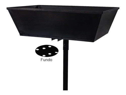 Imagem 2 de 2 de Lixeira De Rua Modelo Retangular 60cm