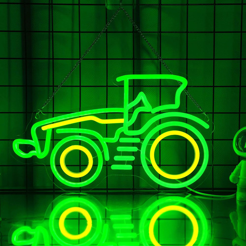 Letrero De Neón De Tractor, Luz Led Regulable Para Pared De