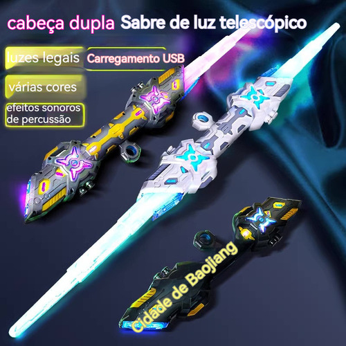 Espada Láser Retráctil De Doble Cabeza Para Niños