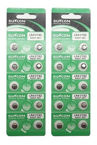 Pilas De Botón Ag3 Suncom - 20 Unidades