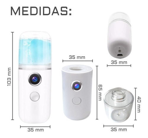 Imagen 6 de 9 de Nano Difusor Desinfectante Spray Sanitizante Atomizador Usb