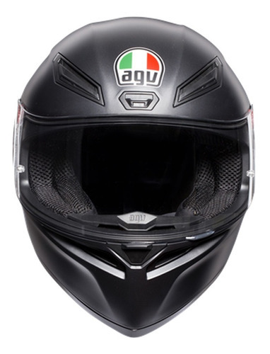 Casco Integral Agv K1 Solid Negro Mate Ece 2205 Tamaño Del Casco L