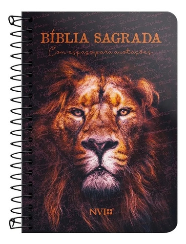 Bíblia Anote NVI grande - Capa Leão de Judá: Anote suas emoções, de Sbi. Geo-Gráfica e Editora Ltda em português, 2020