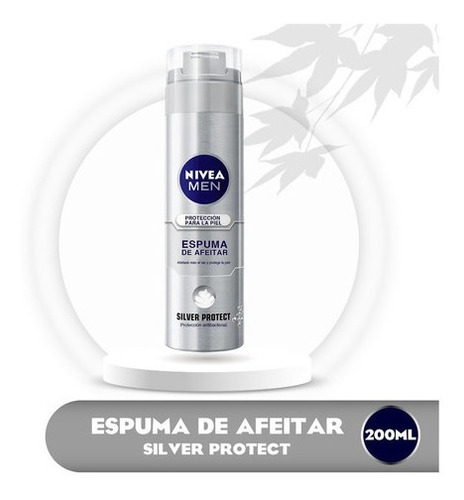 Espuma De Afeitar Nivea Para Caballero Silver Protect 200 Ml