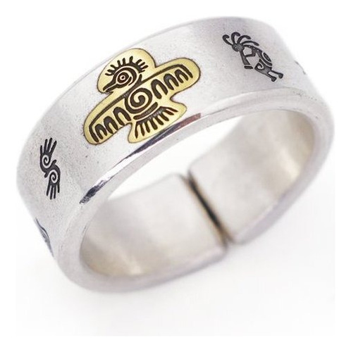 Anillo Bohemio Con El Escudo Del Pájaro Del Trueno