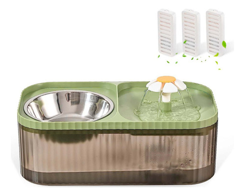 Bebedouro E Comedouro Água Ração Pets Filtro Cães E Gatos 3l