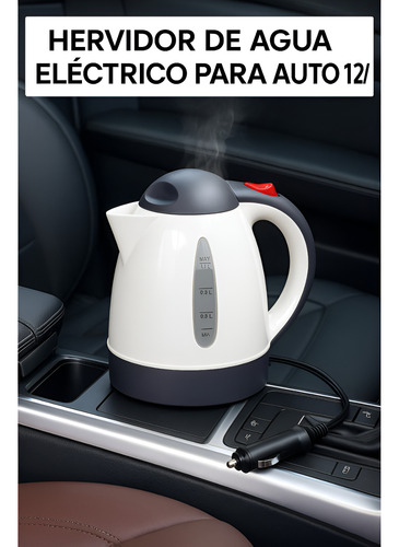 Pava Eléctrica Para Auto 12v - Se Conecta Al Encendedor Blanco